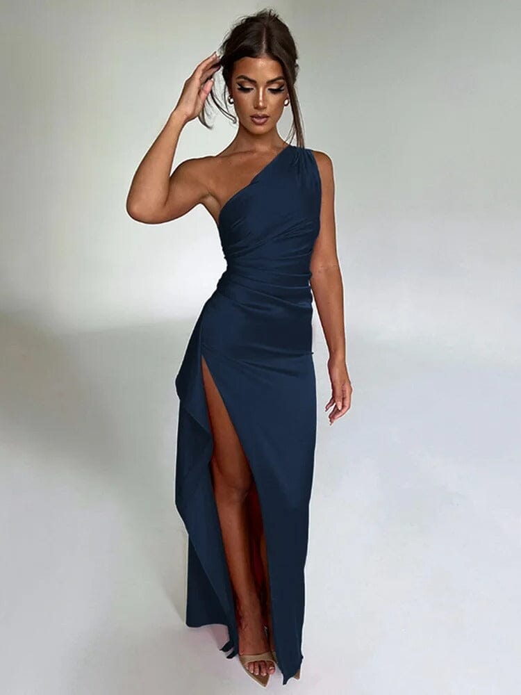 ALESSIA™ | Slim Fit Silk Maxi Dress