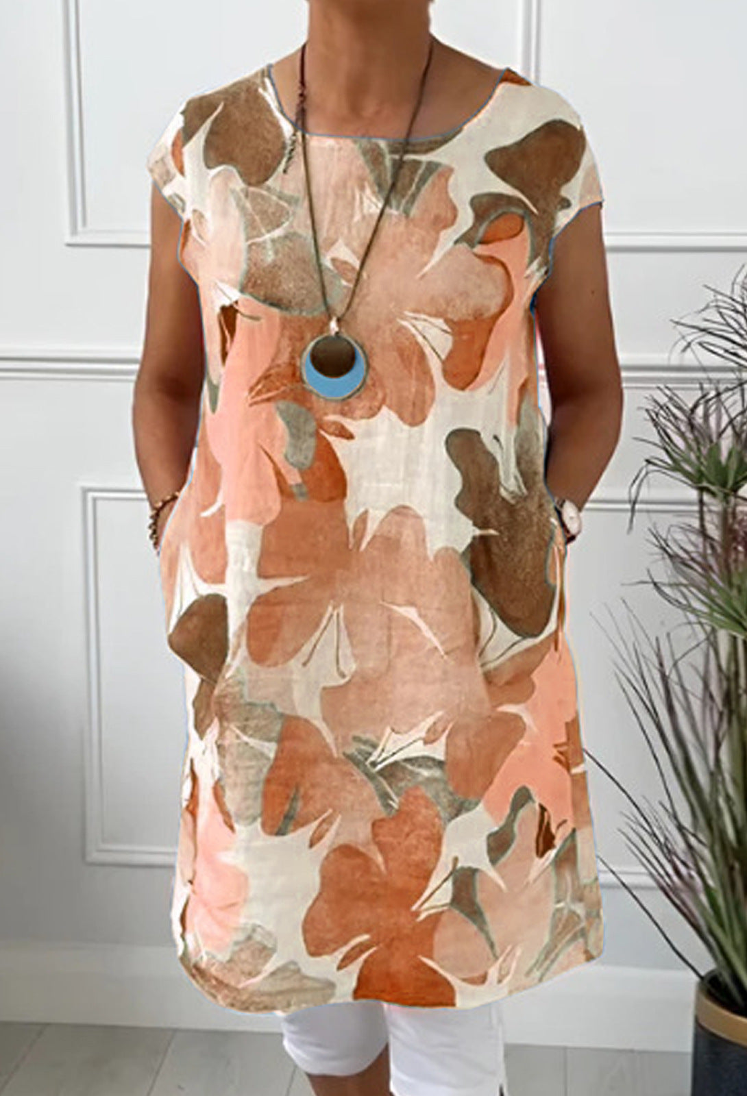 Maree -  Comfortable dress with butterfly print