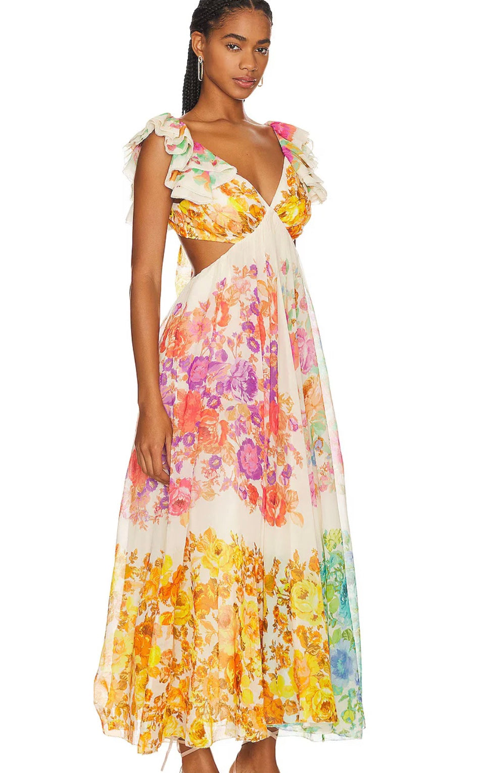 Lara - Summer Dress with Flower Print