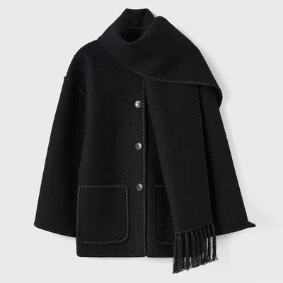 Aubrey - Comfortable wool cape jacket