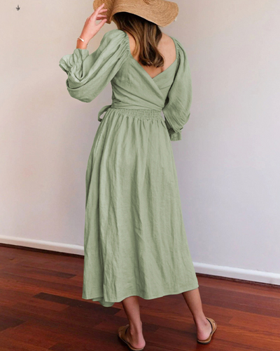 Miranda - Elegant dress with frill sleeves