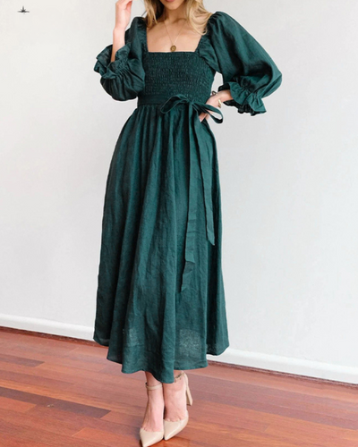 Miranda - Elegant dress with frill sleeves