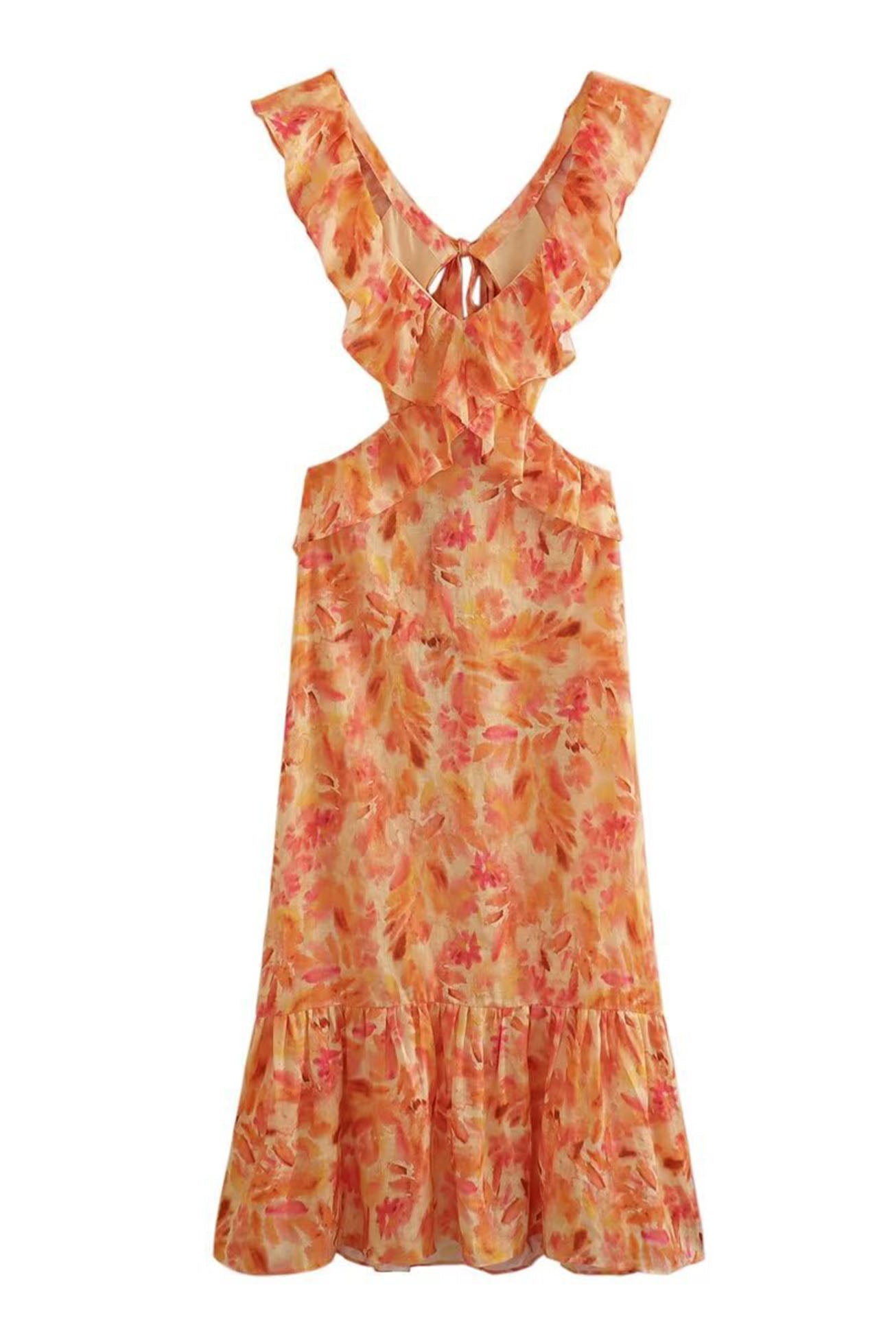 Emma - Floral Ruffle Dress