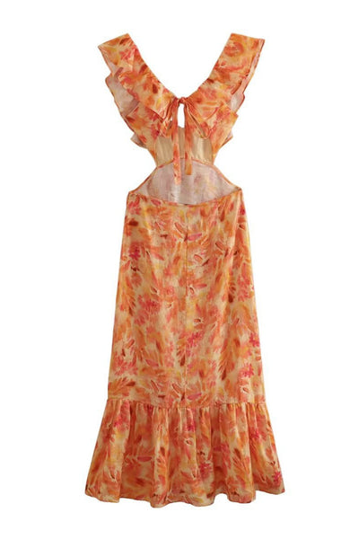 Emma - Floral Ruffle Dress