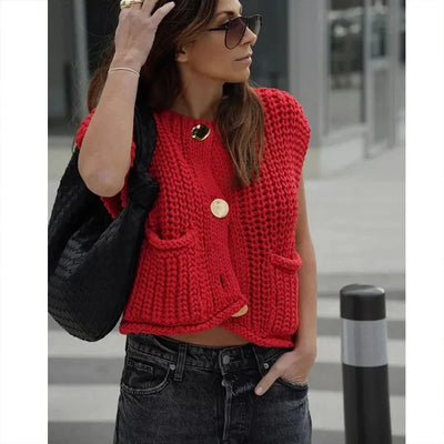 Tanya - Sleeveless knit vest