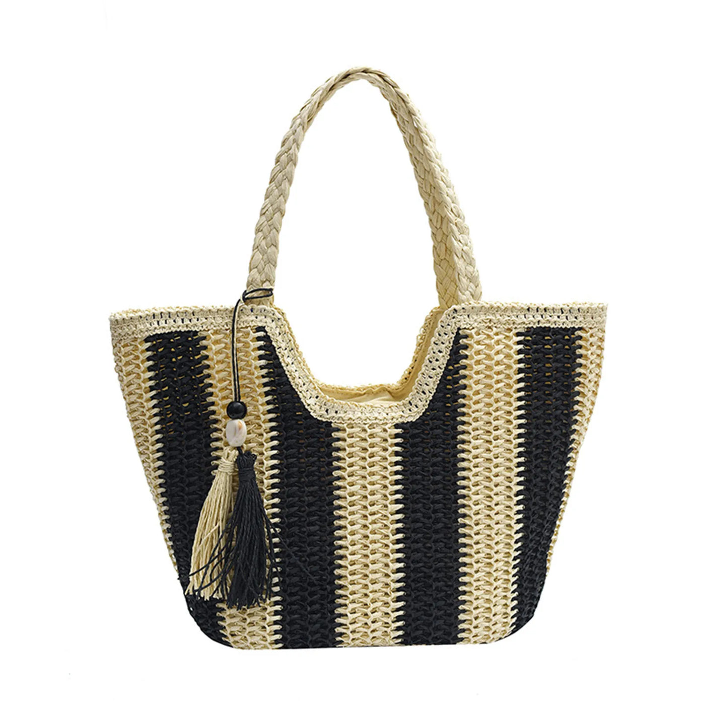 Hallie - Leisure Straw Woven Carrier Bag