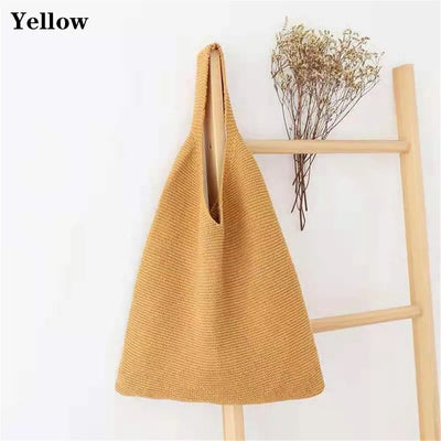 Indie - Knitting Solid Color Bag