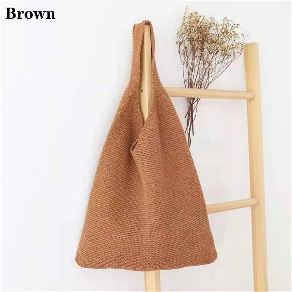 Indie - Knitting Solid Color Bag