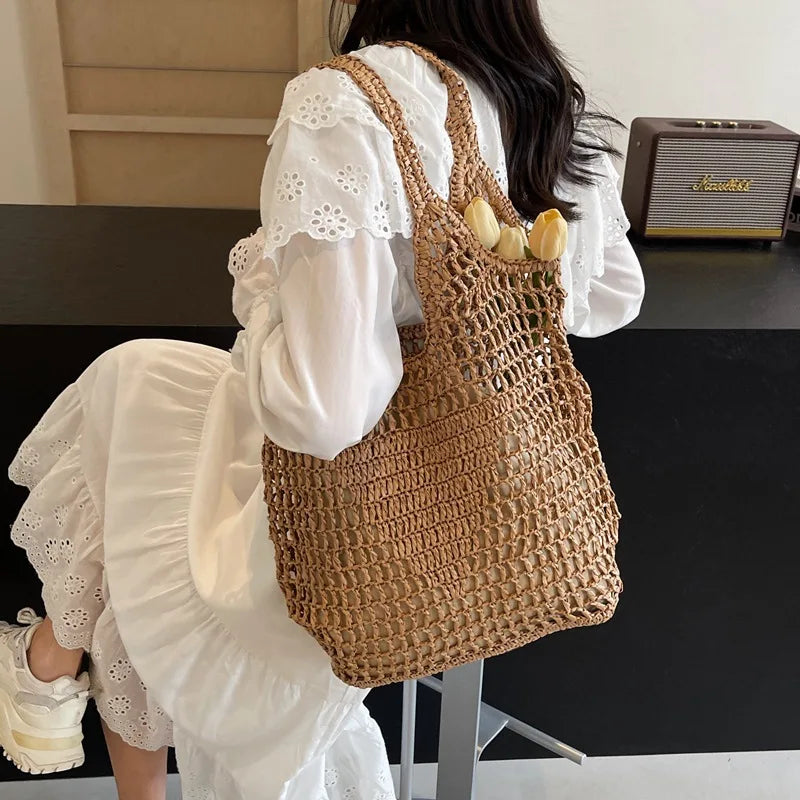 Jemima - Ladies rattan tote bag