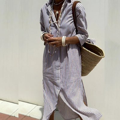 Thalia - Striped shirt dress