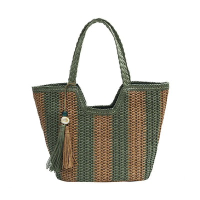 Hallie - Leisure Straw Woven Carrier Bag