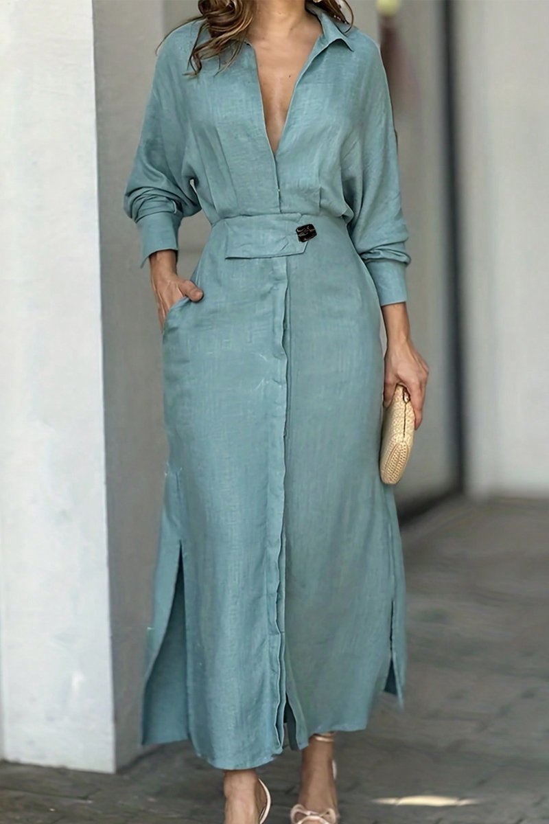 Blake - Classic linen maxi dress