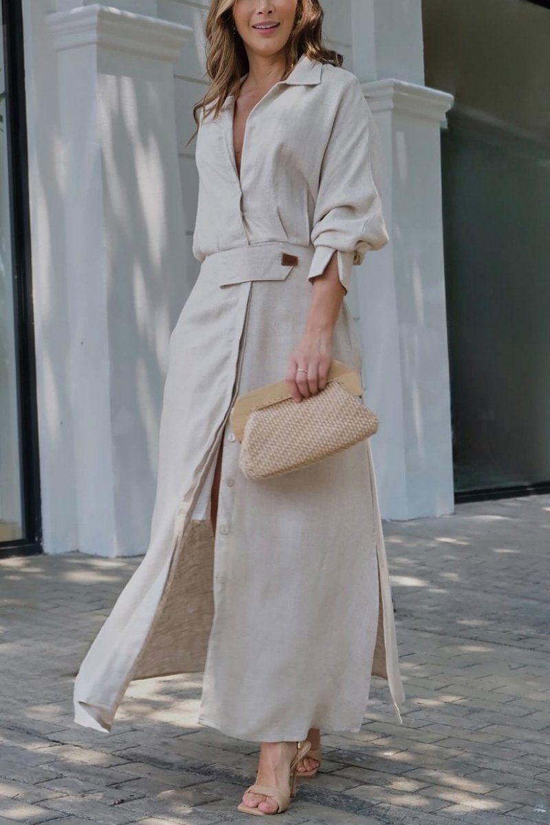 Blake - Classic linen maxi dress